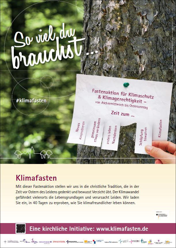 Klimafasten – Werbeplakat