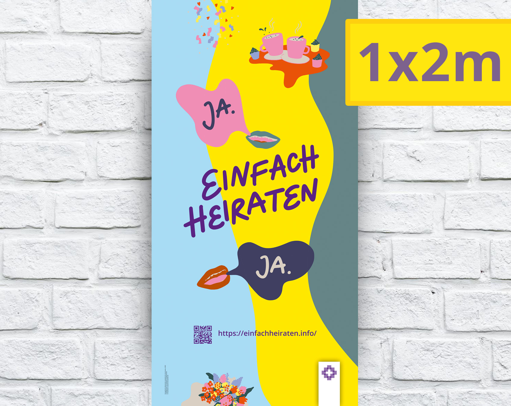 1x2m Banner "einfach heiraten" 1x2m Banner "einfach heiraten"