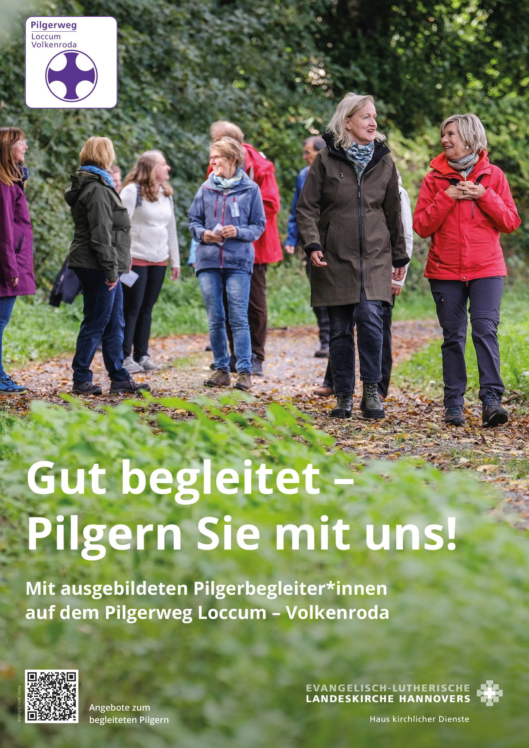 12-250039 Plakat „Gut begleitet – Pilgern Sie mit uns!“