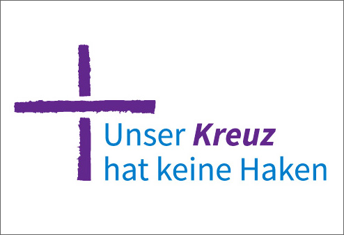 12-400017 Aufkleber - Unser Kreuz hat keine Haken