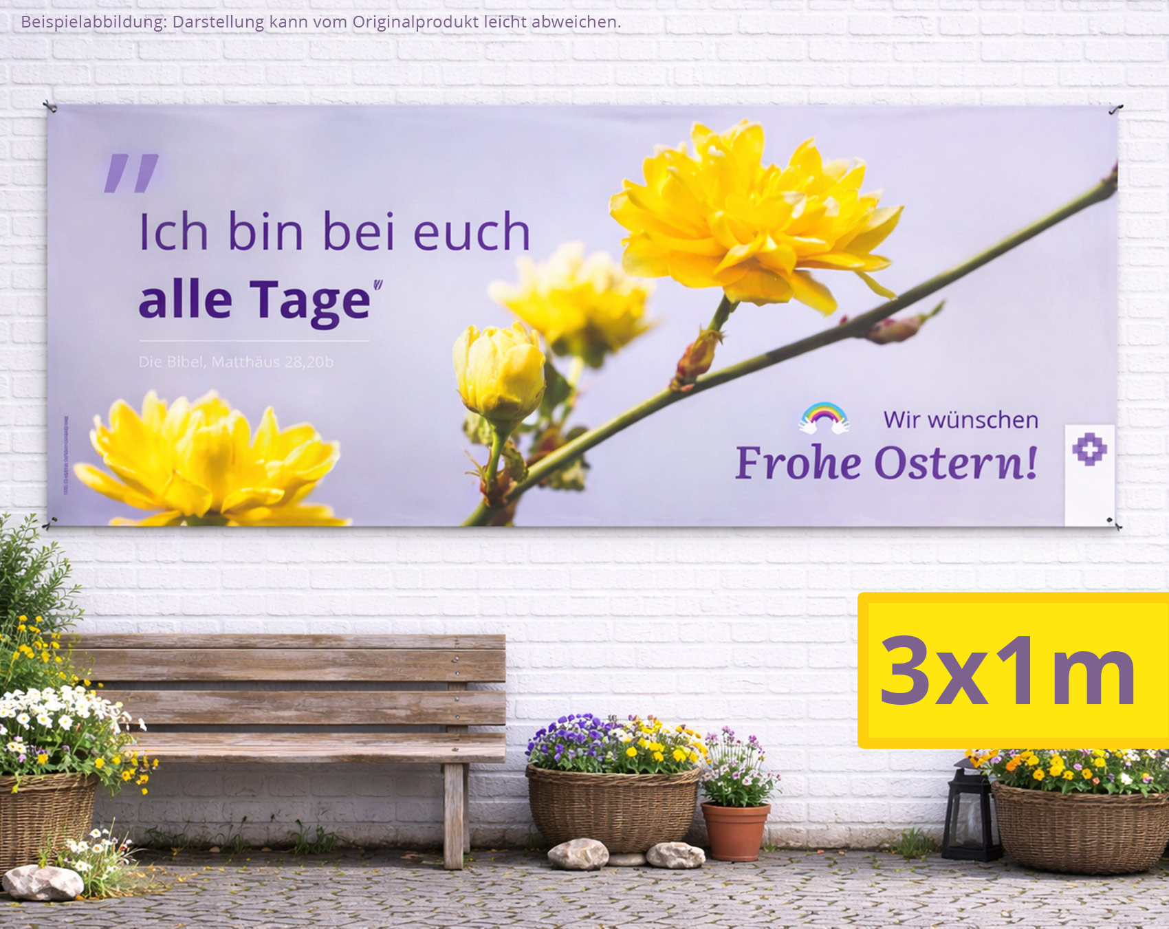 3x1m Banner zu Ostern