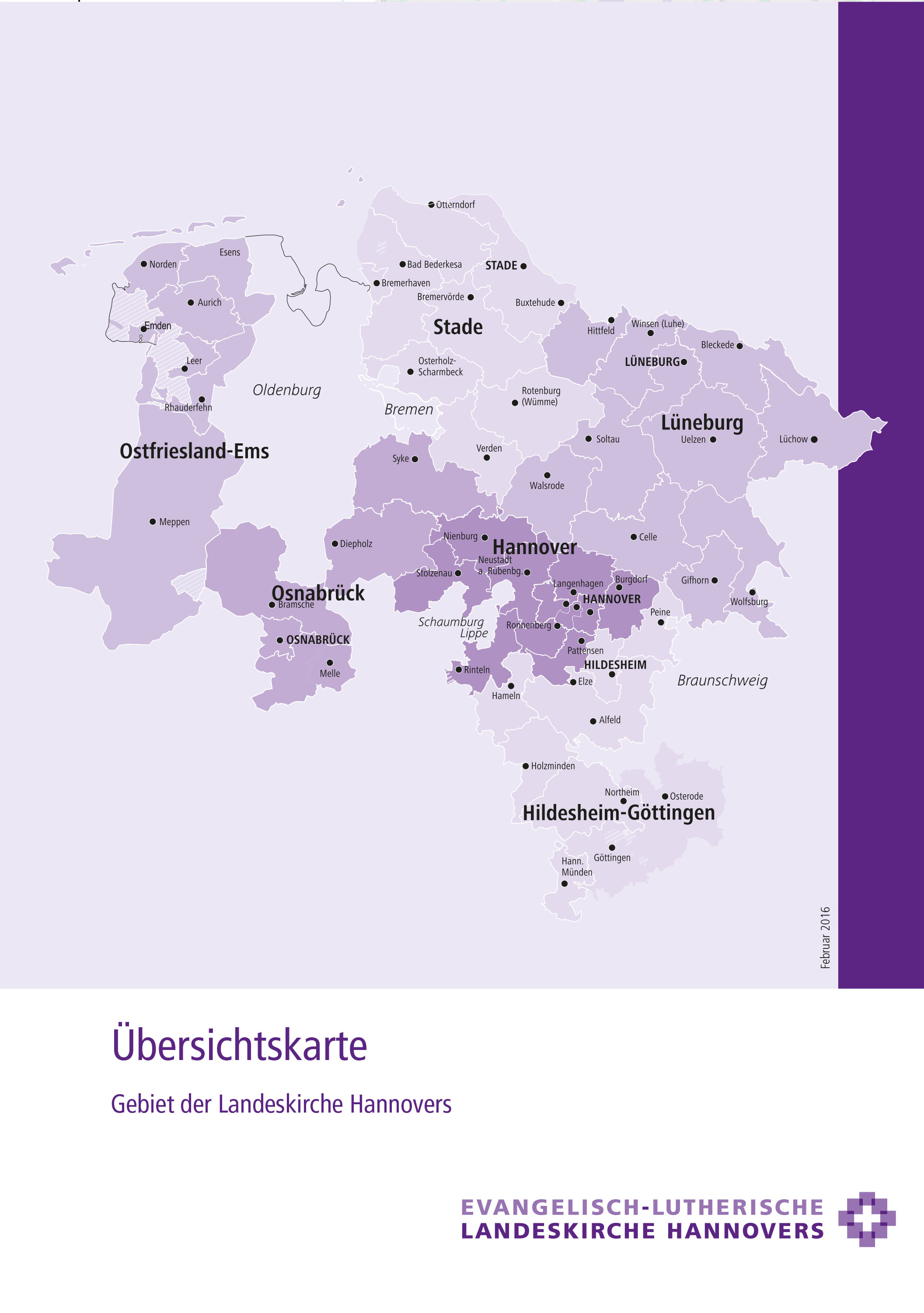 Titelbild_Karte-der-Landeskirche-2016 Übersichtskarte - Gebiet der Landeskirche Hannovers