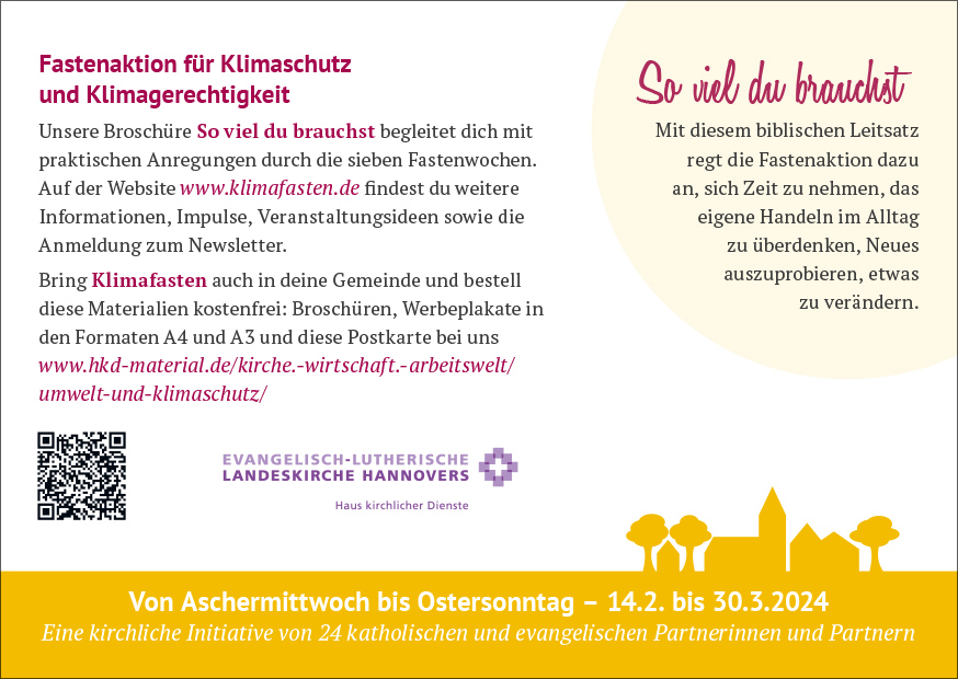 Klimafasten – Postkarte