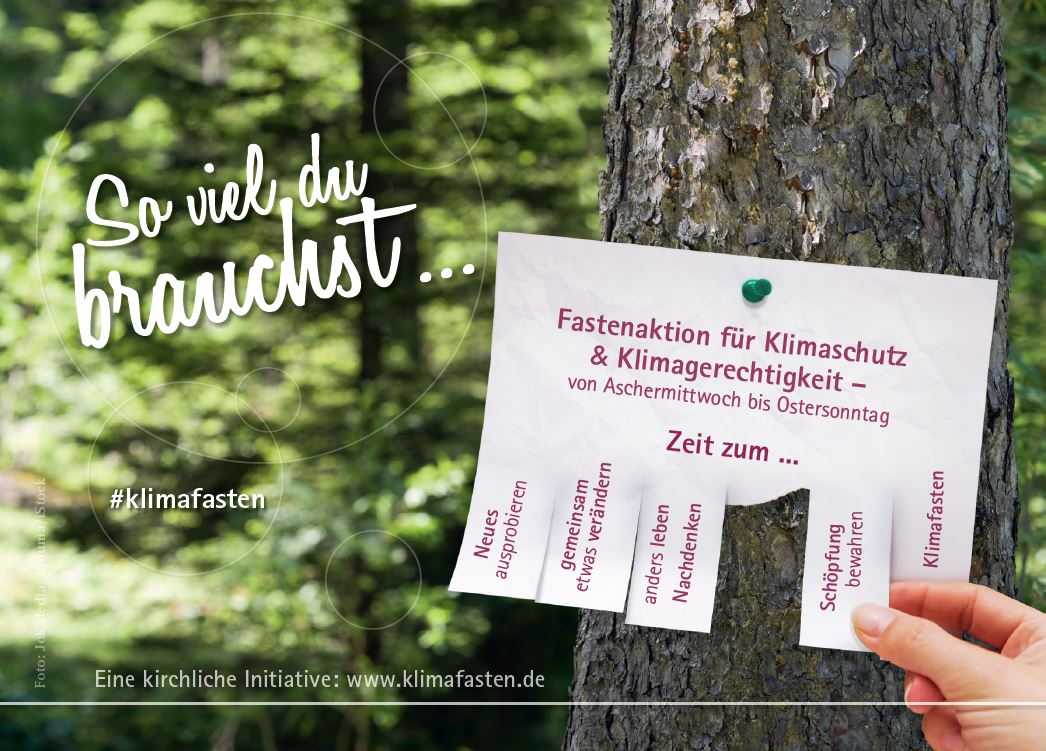 Klimafasten – Postkarte