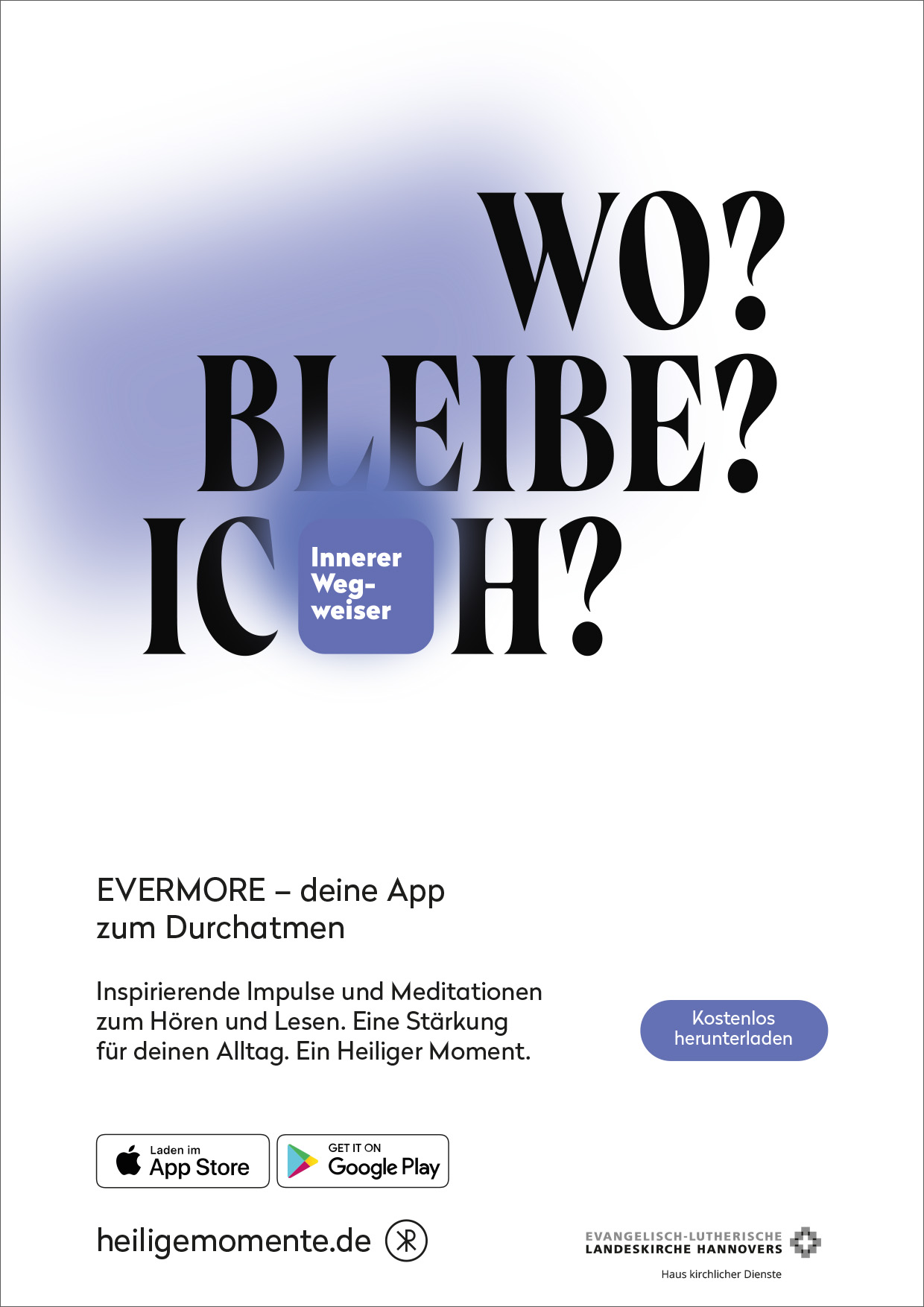 12-250042 Plakat Evermore-App – Slogan 1 (weiß)
