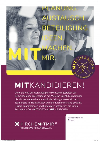 Plakate A2 "Mitkandidieren "