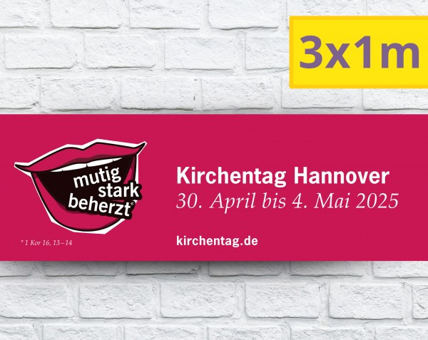 3x1m Quer Banner zum Kirchentag in Hannover