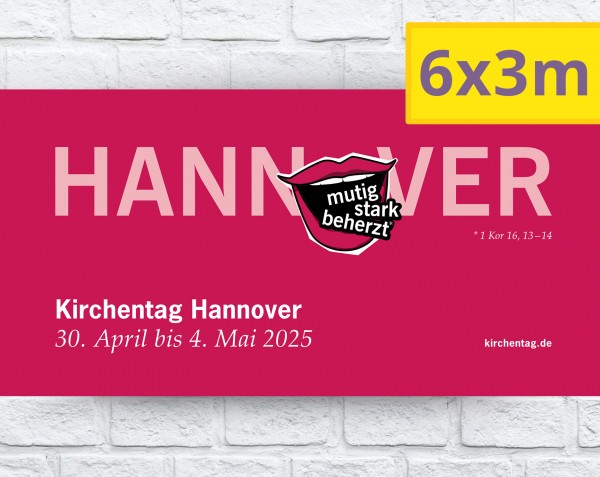 6x3m Quer Banner zum Kirchentag in Hannover