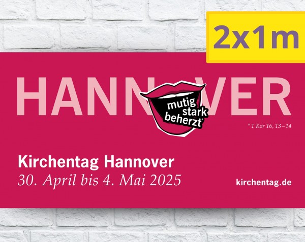 2x1m Quer Banner zum Kirchentag in Hannover