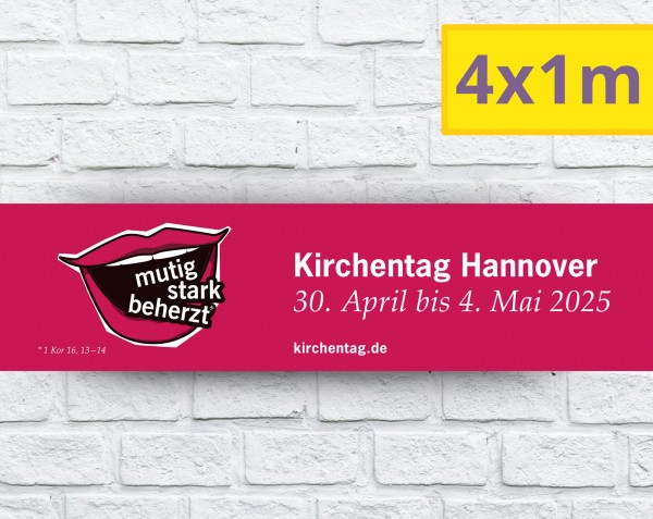 4x1m Quer Banner zum Kirchentag in Hannover